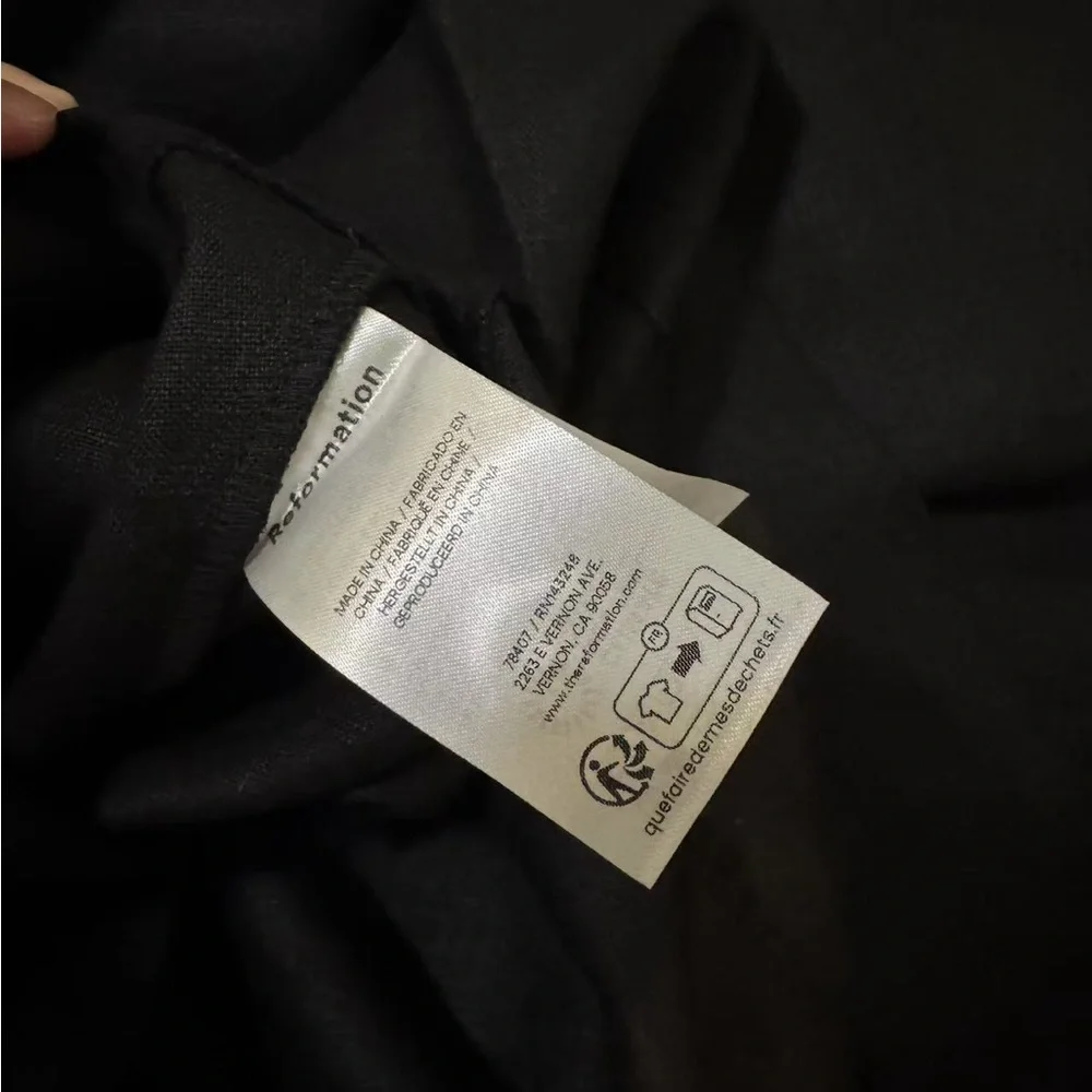 Reformation Balia Linen Dress in Black *NEW* - Picture 7 of 7